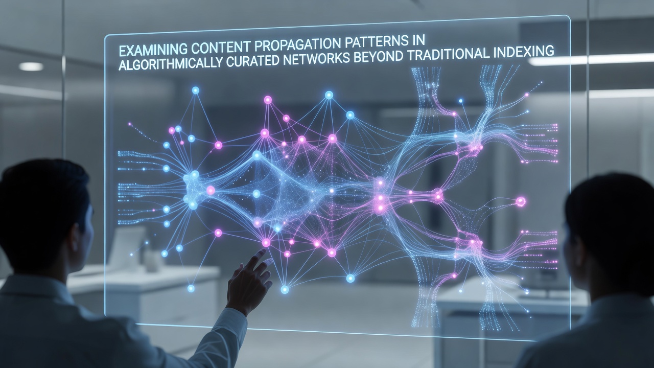 Network graph illustrating propagation paths beyond conventional search indexing